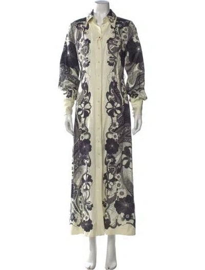 Pre-owned Alemais Linen Long Dress In Neutral