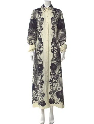 Pre-owned Alemais Linen Long Dress In Neutrals