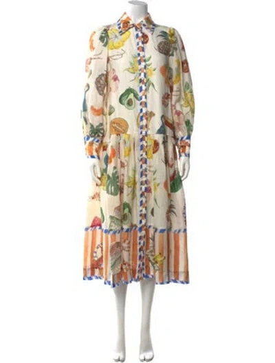 Pre-owned Alemais Linen Long Dress W/ Tags In Neutrals