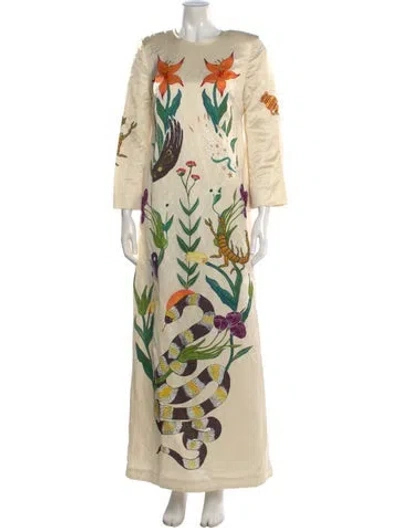 Pre-owned Alemais Linen Long Dress W/ Tags W/tags In Neutral