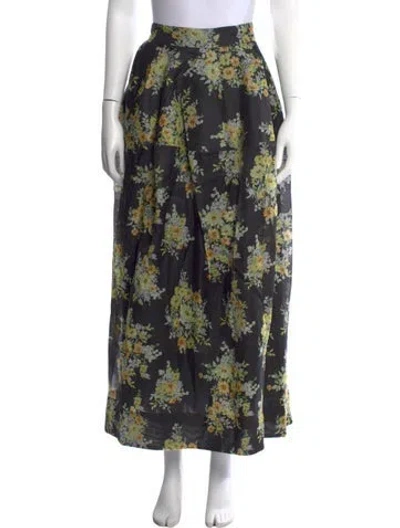 Pre-owned Alemais Linen Long Skirt In Multicolor