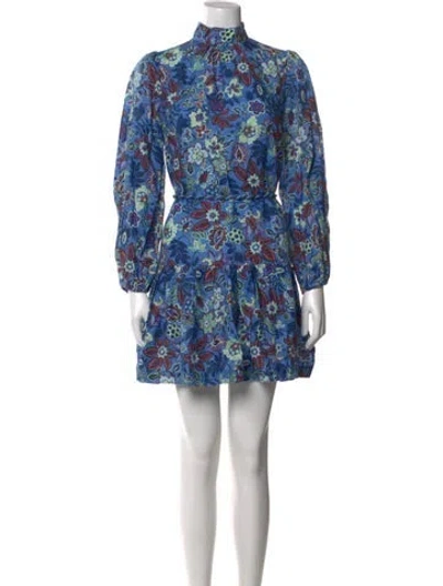 Pre-owned Alemais Linen Mini Dress In Blue