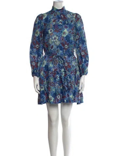 Pre-owned Alemais Linen Mini Dress In Blue