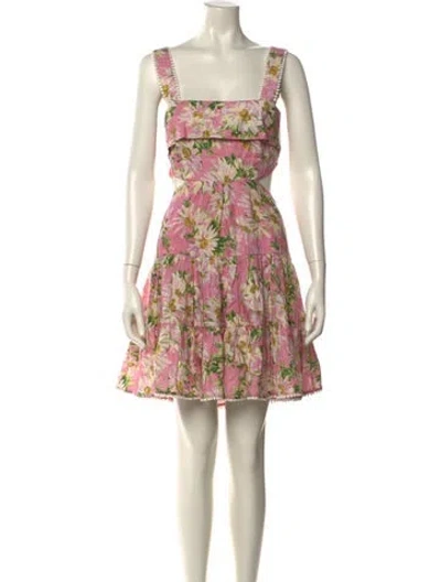 Pre-owned Alemais Linen Mini Dress In Multi