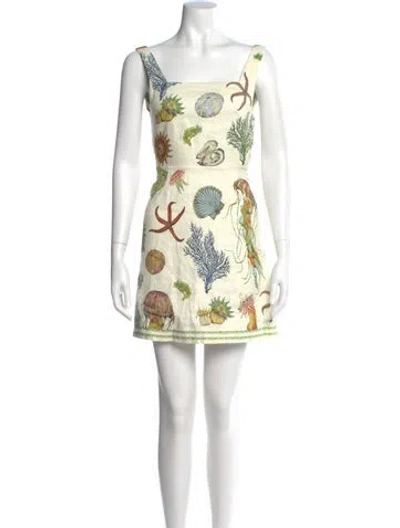 Pre-owned Alemais Linen Mini Dress In Multi