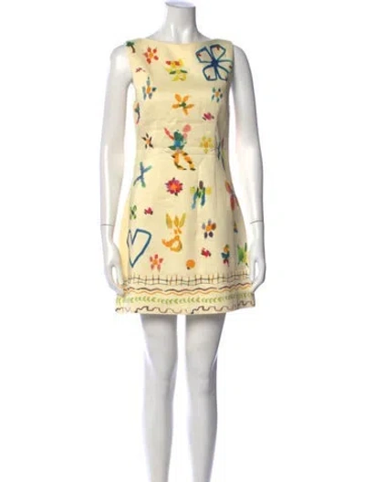 Pre-owned Alemais Linen Mini Dress In Multi