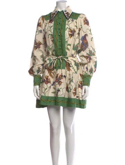 Pre-owned Alemais Linen Mini Dress In Multi