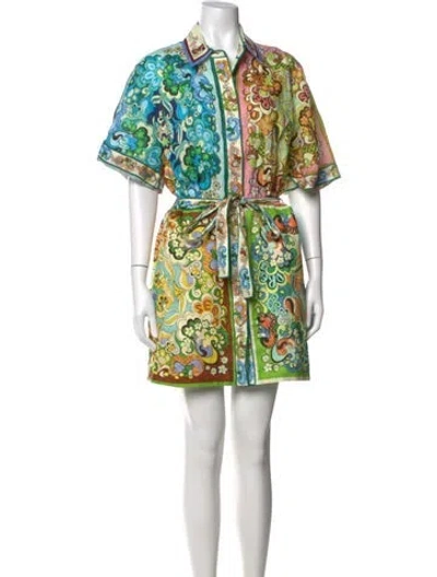 Pre-owned Alemais Linen Mini Dress In Multi