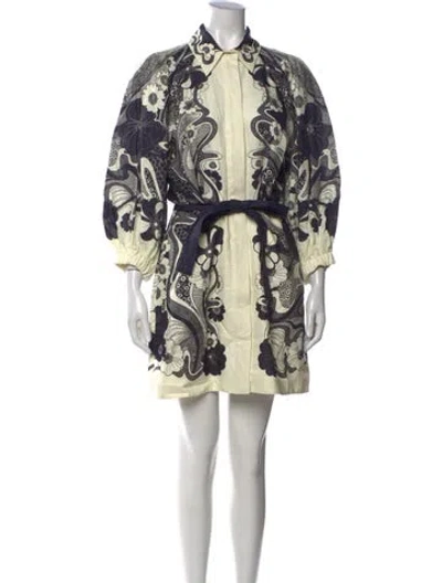 Pre-owned Alemais Linen Mini Dress In Multicolor