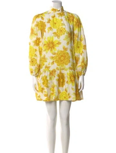 Pre-owned Alemais Linen Mini Dress In Neutral