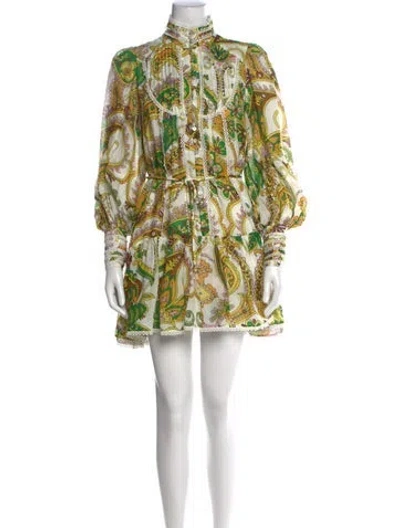 Pre-owned Alemais Linen Mini Dress In Neutral