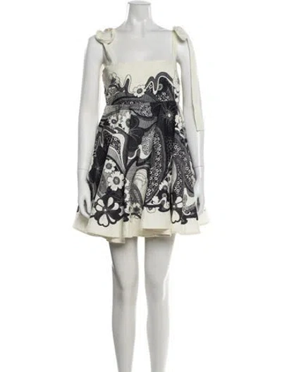 Pre-owned Alemais Linen Mini Dress In Neutrals
