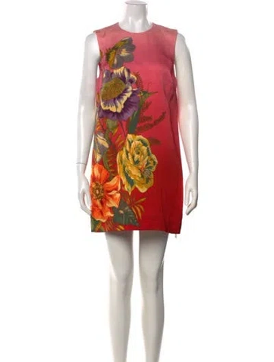 Pre-owned Alemais Linen Mini Dress In Red
