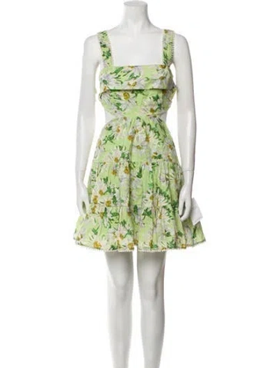 Pre-owned Alemais Linen Mini Dress W/ Tags In Green