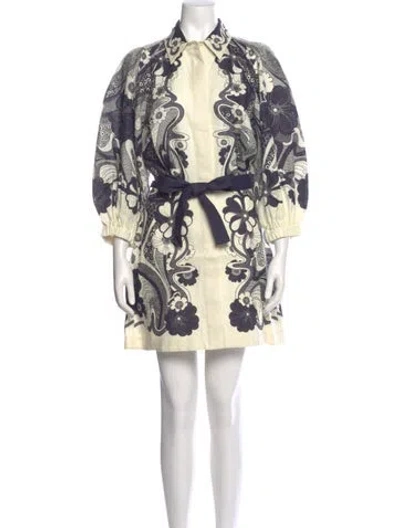 Pre-owned Alemais Linen Mini Dress W/ Tags In Neutral