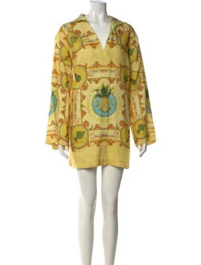 Pre-owned Alemais Linen Mini Dress W/ Tags In Neutrals