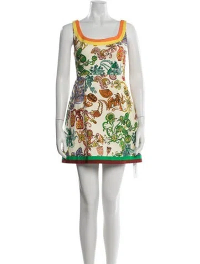 Pre-owned Alemais Linen Mini Dress W/ Tags In Neutrals