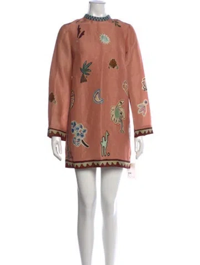 Pre-owned Alemais Linen Mini Dress W/ Tags In Orange