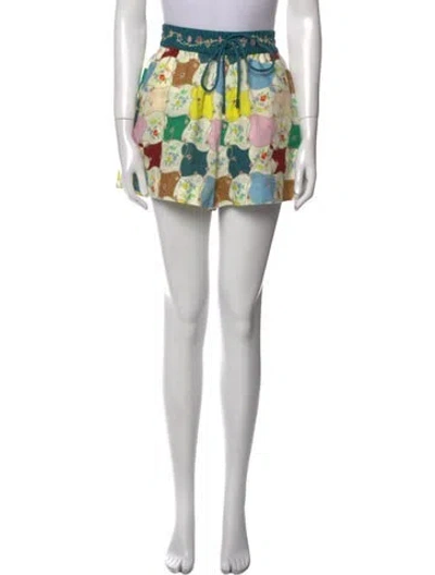 Pre-owned Alemais Linen Mini Shorts In Neutral