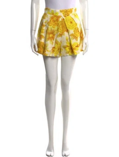 Pre-owned Alemais Linen Mini Shorts In Neutral