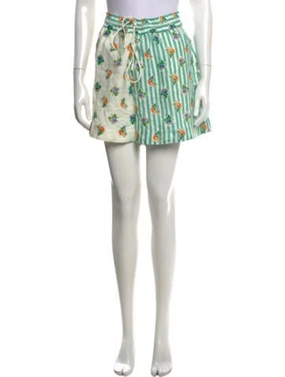 Pre-owned Alemais Linen Mini Shorts In Neutrals