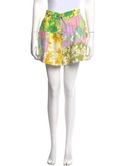 Pre-owned Alemais Linen Mini Shorts In Pink