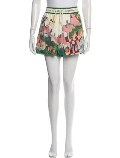 Pre-owned Alemais Linen Mini Shorts In Pink