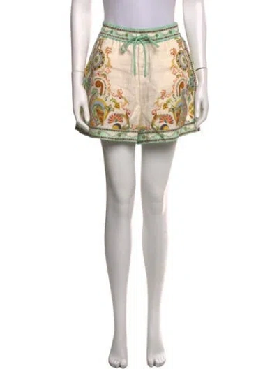 Pre-owned Alemais Linen Mini Shorts In Pink