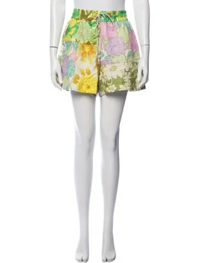 Pre-owned Alemais Linen Mini Shorts In Pink