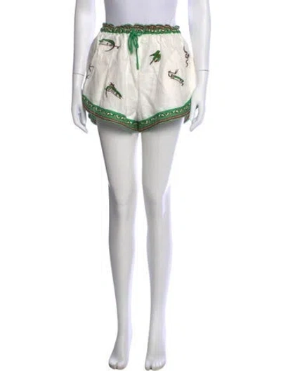 Pre-owned Alemais Linen Mini Shorts W/ Tags In Neutral