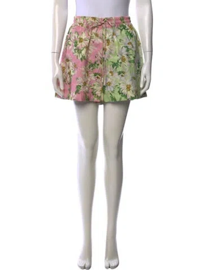Pre-owned Alemais Linen Mini Shorts W/ Tags In Pink