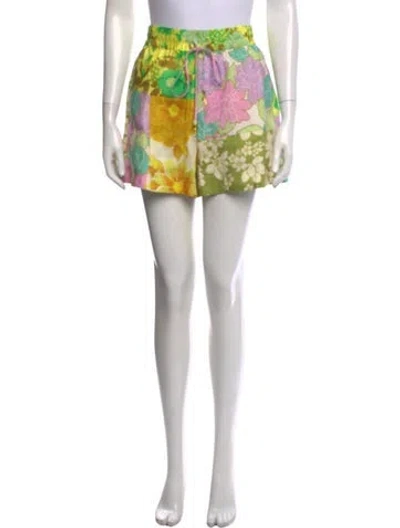 Pre-owned Alemais Linen Mini Shorts W/ Tags In Pink