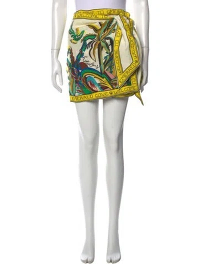 Pre-owned Alemais Linen Mini Skirt In Neutrals