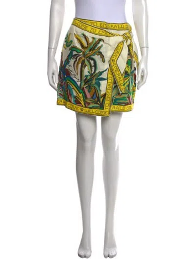 Pre-owned Alemais Linen Mini Skirt In Neutrals