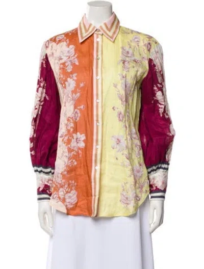 Pre-owned Alemais Linen Top In Yellow