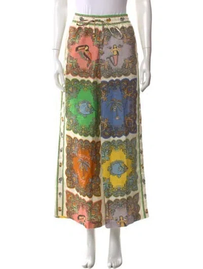 Pre-owned Alemais Linen Wide Leg Pants In Neutral