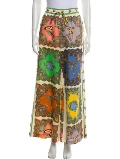 Pre-owned Alemais Linen Wide Leg Pants In Neutral