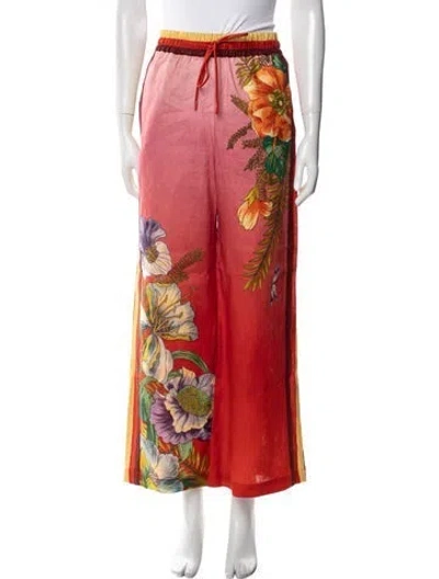 Pre-owned Alemais Linen Wide Leg Pants In White