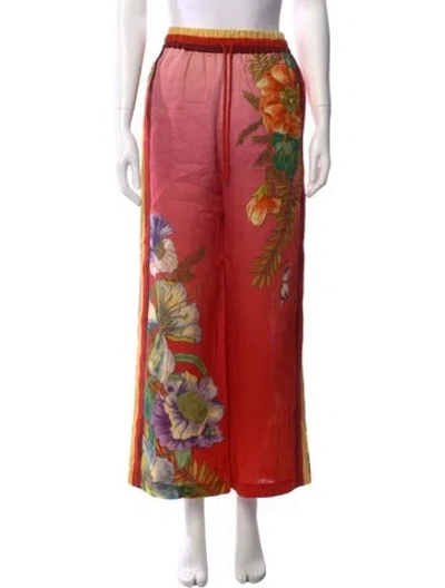 Pre-owned Alemais Linen Wide Leg Pants In White