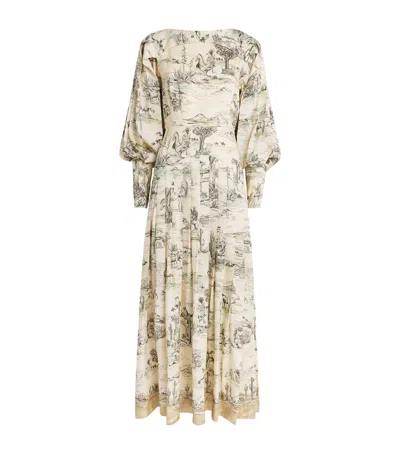Alemais Linen-blend Scout Maxi Dress In Neutral