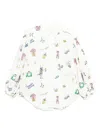 Alemais Playful All-over Print Long Sleeve Shirt With Buttoned Cuffs In White