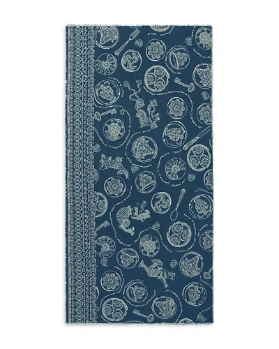 Alemais Lucky Cotton Pareo Wrap In Blue