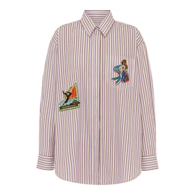 Alemais Lucky Pace Embellished Shirt In Pink