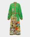 Alemais Lucky Pace Printed Organic Cotton-poplin Midi Shirt Dress