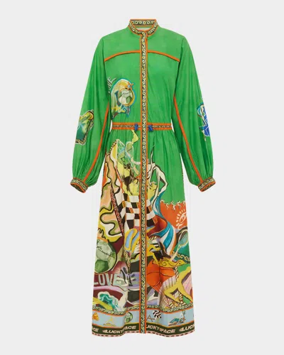 ALEMAIS LUCKY PACE MIDI SHIRTDRESS