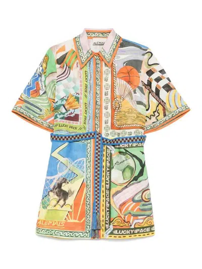 Alemais Lucky Pace Mini Dress In Multi