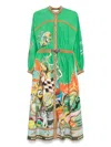 Alemais Lucky Pace Printed Organic Cotton-poplin Midi Shirt Dress