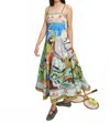 Alemais Lucky Pace Shirred Linen Midi Sun Dress In Multi