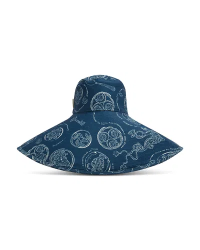 Alemais Lucky Wide Brim Sunhat In Blue