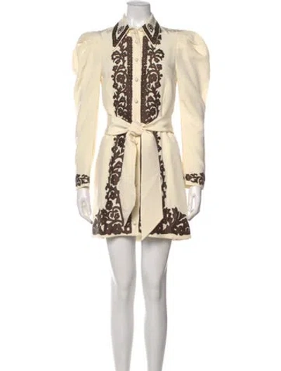 Pre-owned Alemais Lucy Mini Dress Mini Dress In Neutral